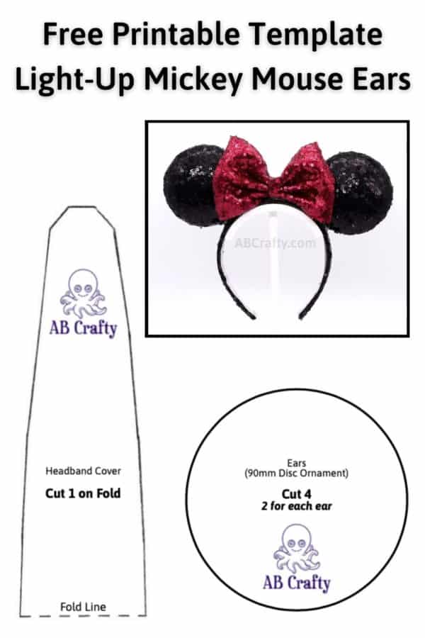Mickey Mouse Ears Template - Free Printable Download - AB Crafty