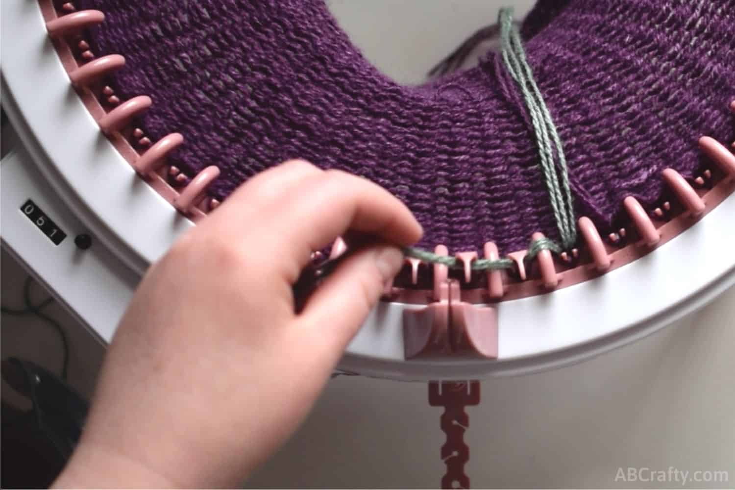 Sentro Knitting Machine Reversible Hat Easy Instructions AB Crafty