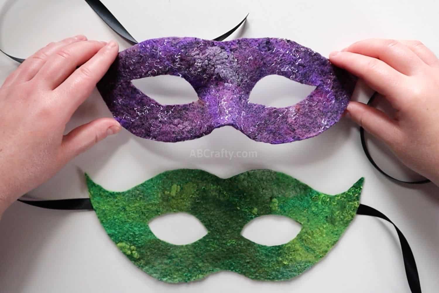 Venetian Mask - Felting Tutorial to Make a Venetian Mask - AB Crafty