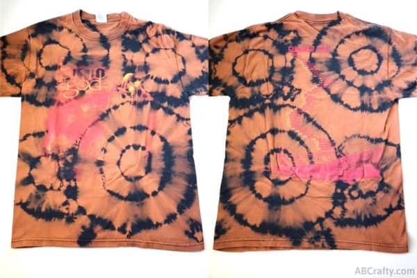 Bleach Tie Dye Easy Steps To Reverse Tie Dye With Bleach Ab Crafty