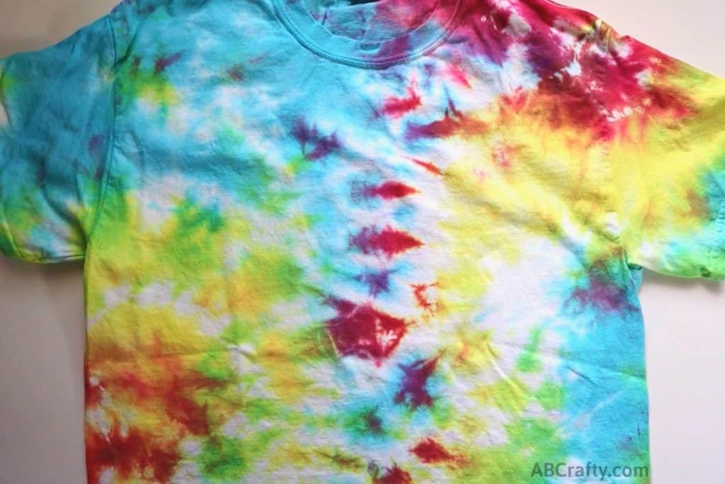Dry shirt, without soda ash*** I skipped a few steps with this one but it  came out quite well : r/tiedye