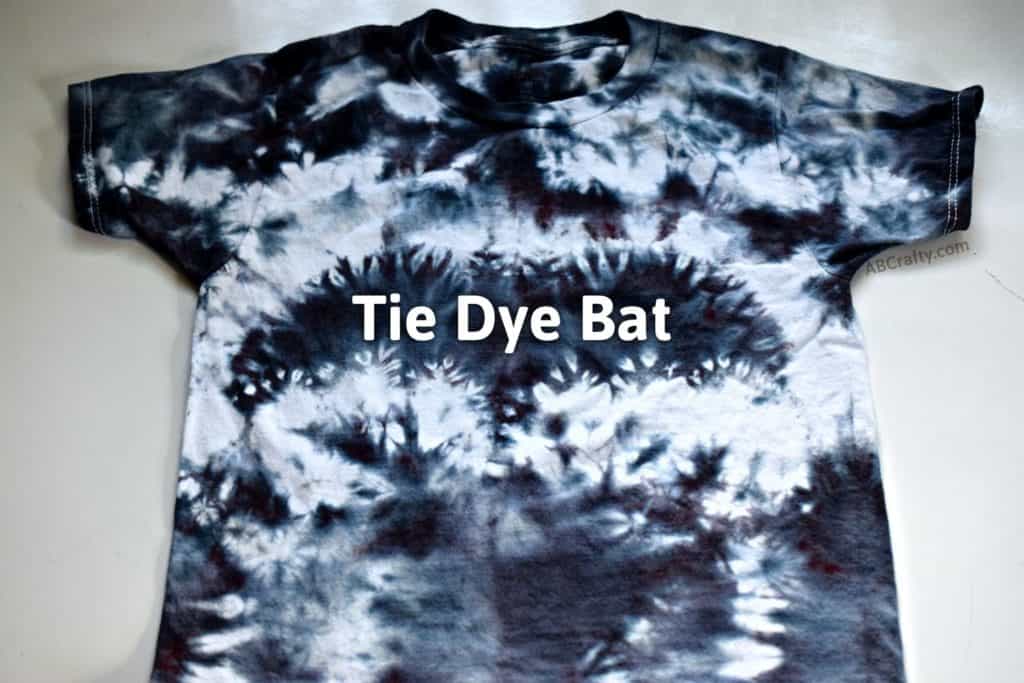 Bat Tie Dye Shirt - Easy Steps to Tie Dye a Bat Design - AB Crafty