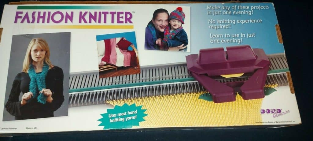 Walfront LK150 6.5mm Mid Gauge Plastic Domestic Knitting Machine Includes Yarn Needles Accessories for Adults/Kids
