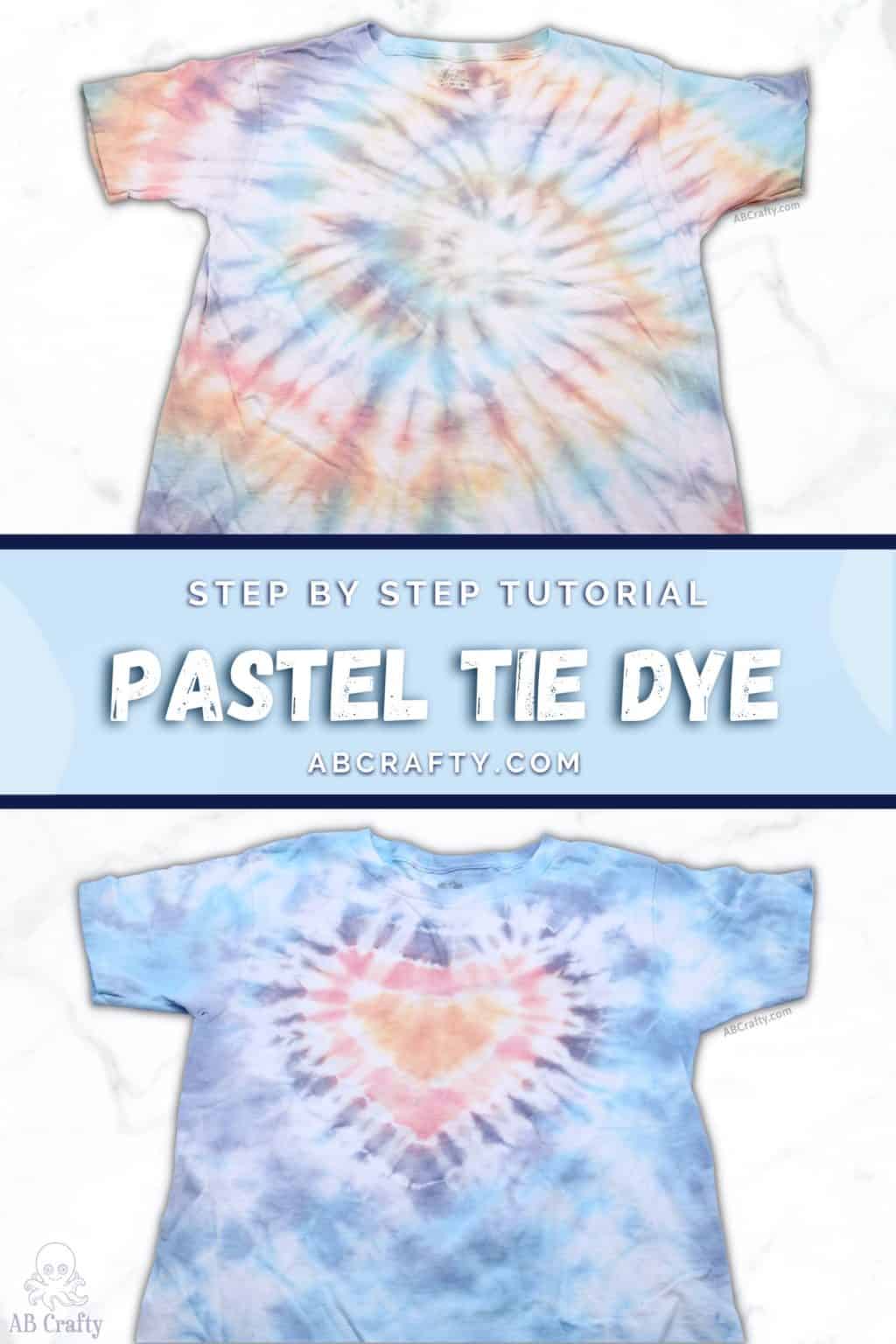 Two color Navy and Orange Wave Spiral Tie-dye T-shirt