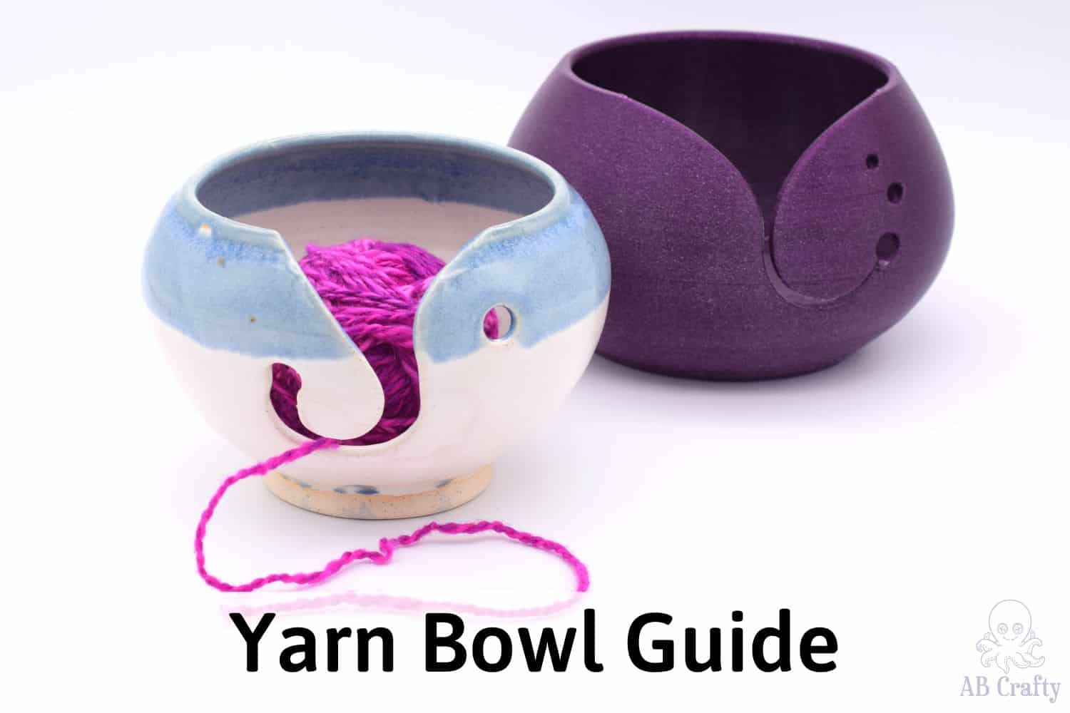 Yarn Bowl Wooden, Large Handmade Yarn Holder for Crocheting - Best Gift  Idea
