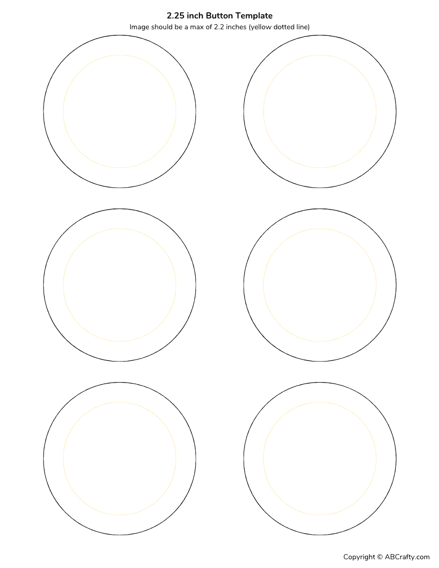 Button Template In 4 Sizes Free Download AB Crafty