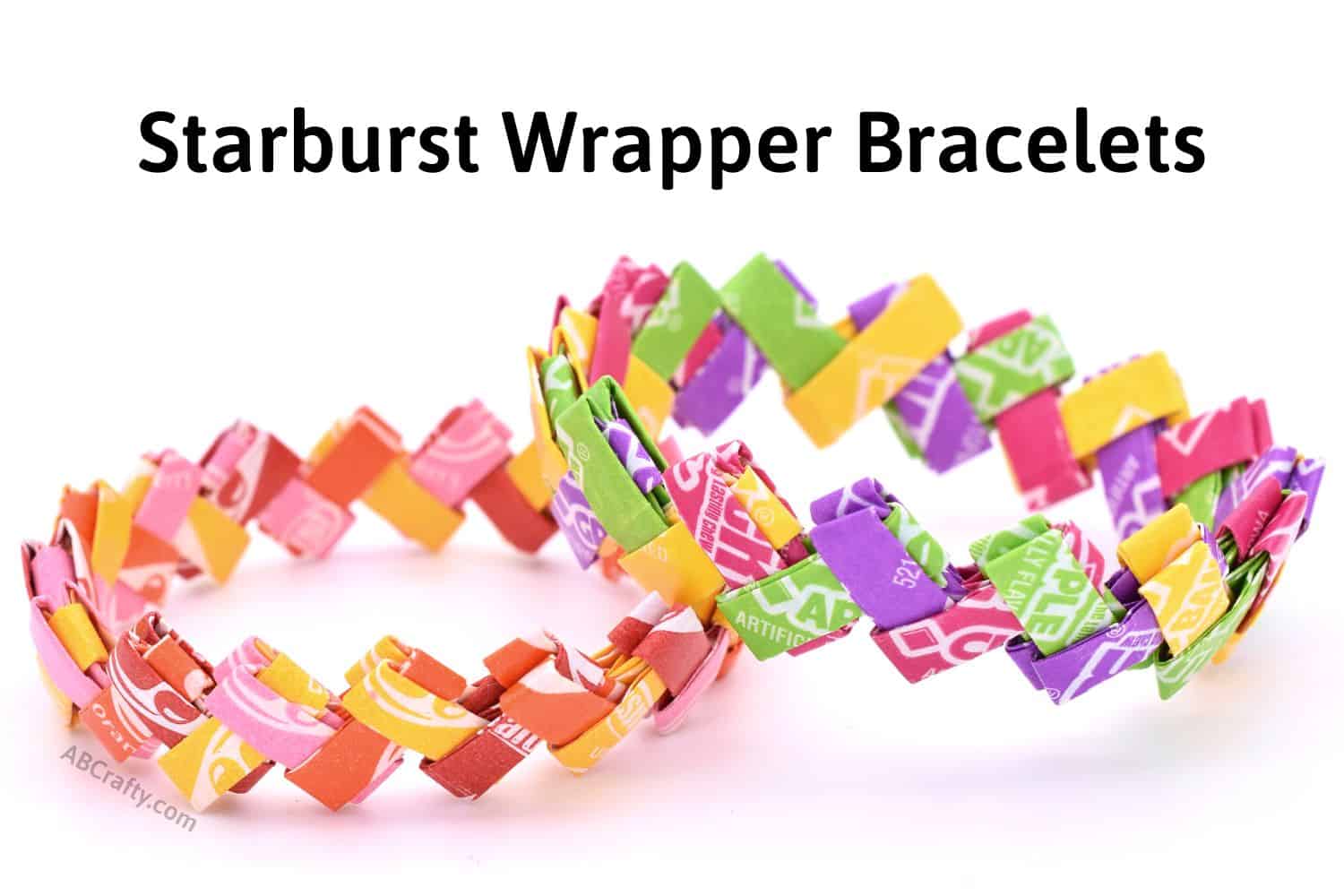 Starburst Wrapper/Magazine/Newspaper Bracelet · A Candy Wrapper Bracelet ·  Weaving on Cut Out + Keep