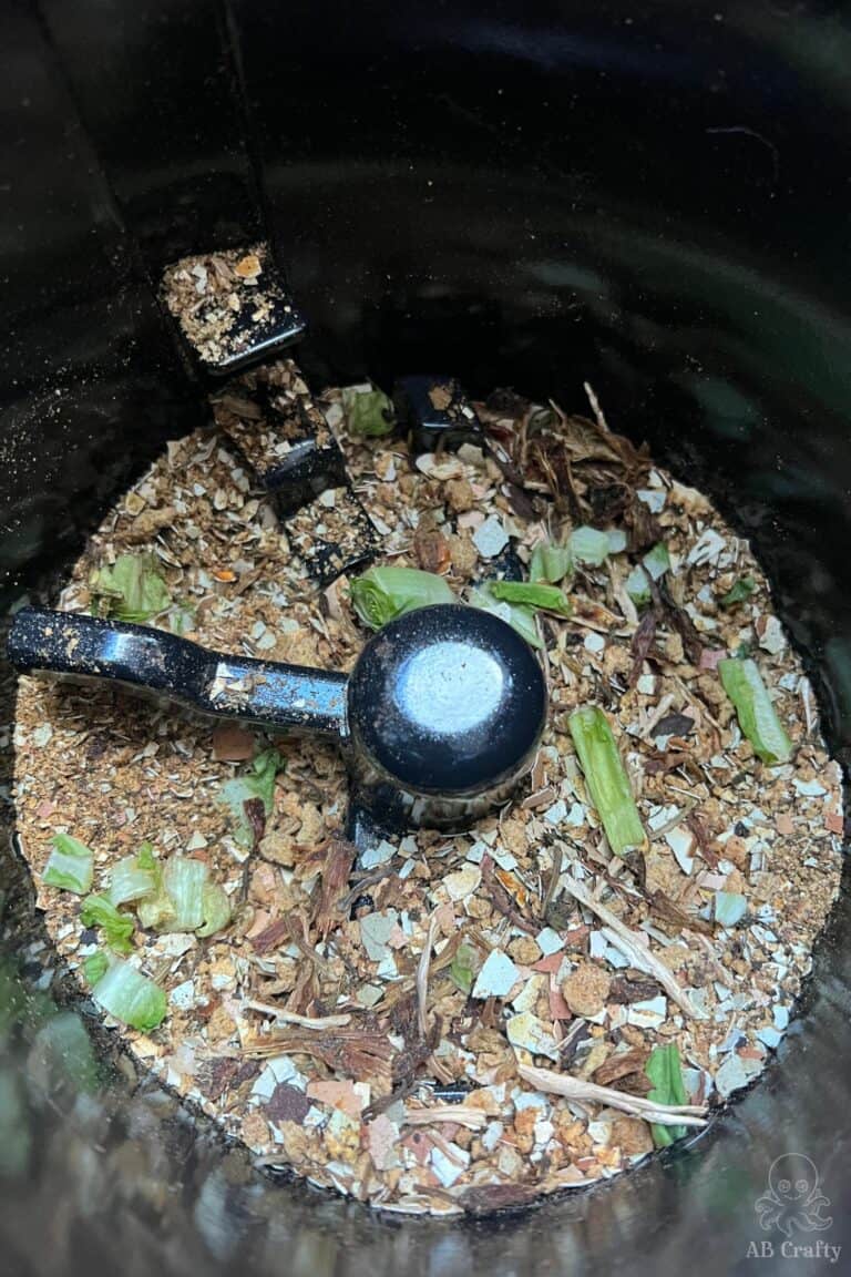 partially ground food scraps